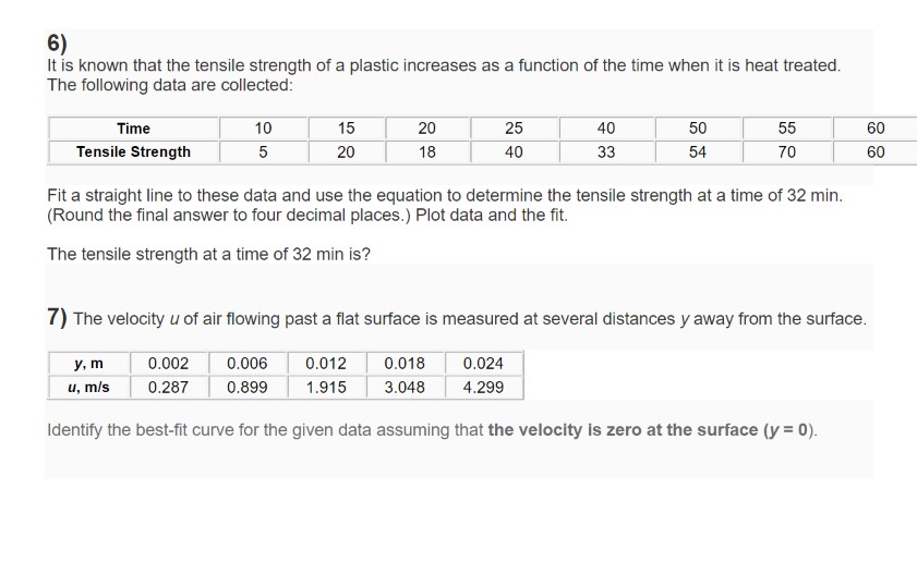 Solved 6) It is known that the tensile strength of a plastic | Chegg.com