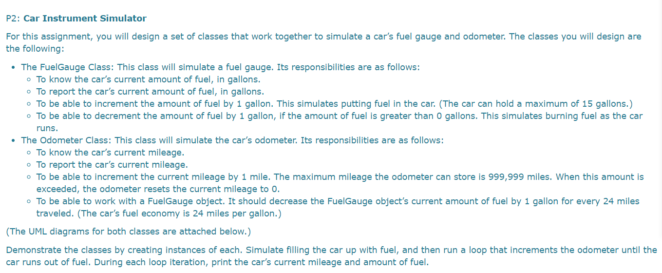 Solved P2 Car Instrument Simulator For this assignment, you