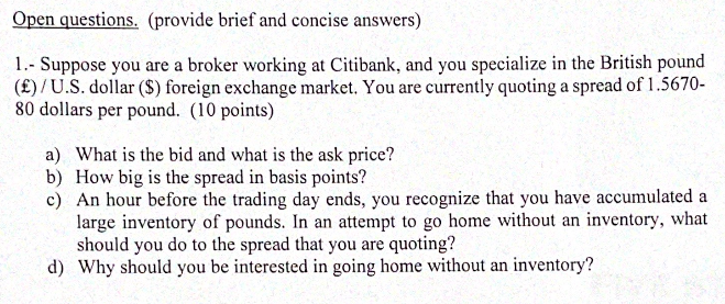 Solved Open questions. (provide brief and concise answers) | Chegg.com