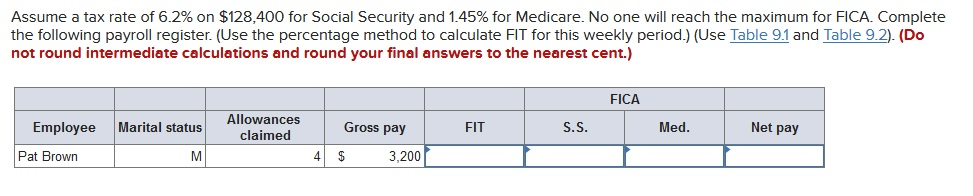 Federal & Medicare FICA Tax Table Maintenance (FEDM2 & FEDS2)