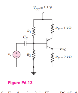 Solved 6.14 The transistor parameters for the circuit in | Chegg.com
