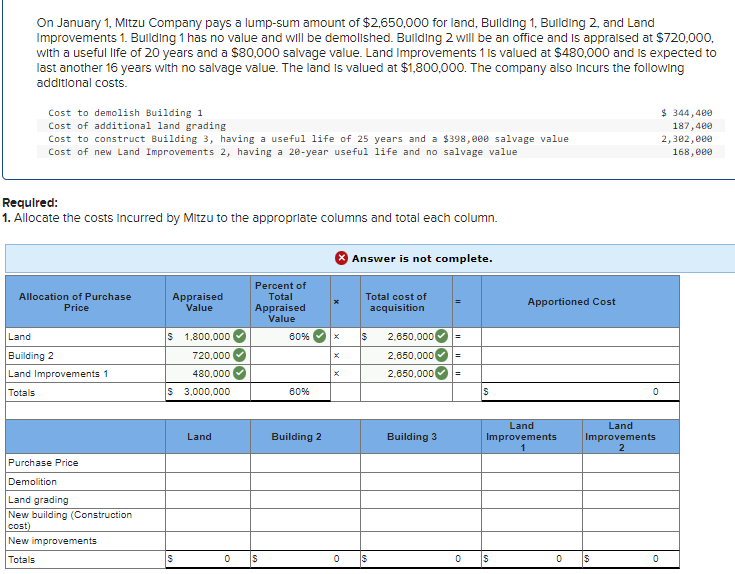 Solved On January 1, Mitzu Company pays a lumpsum amount of