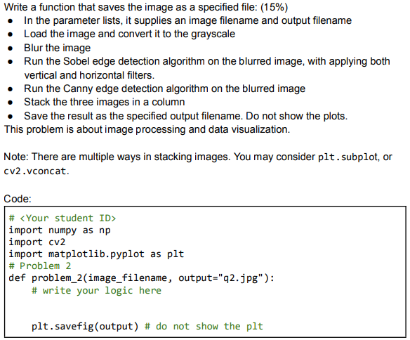 Solved Write a function that saves the image as a specified | Chegg.com