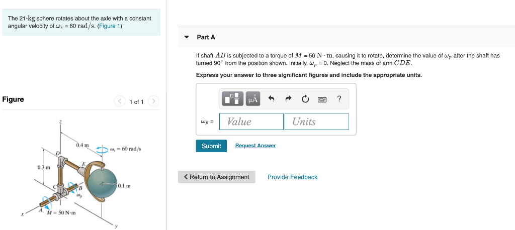 Solved If shaft AB is subjected to a torque of M = 50 N⋅m, | Chegg.com