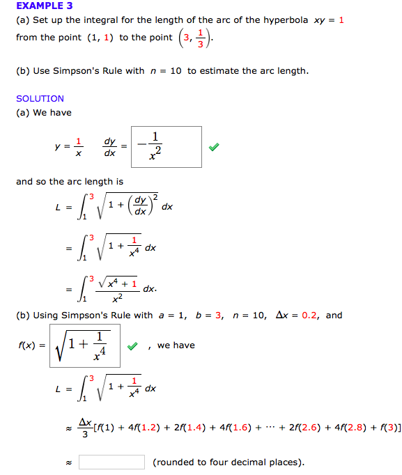 Arch Length Integral Examples Solved EXAMPLE 3 (a) Set up the integral for the length of | Chegg.com