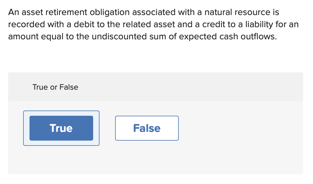 Solved An asset retirement obligation associated with a