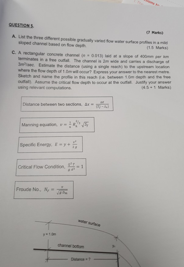 Solved Ctions To The Question 5 7 Marks A List The Chegg Com