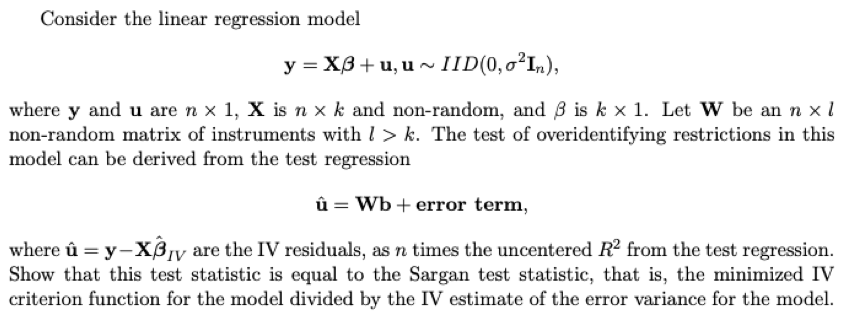 Consider The Linear Regression Model Y Xb U U Chegg Com