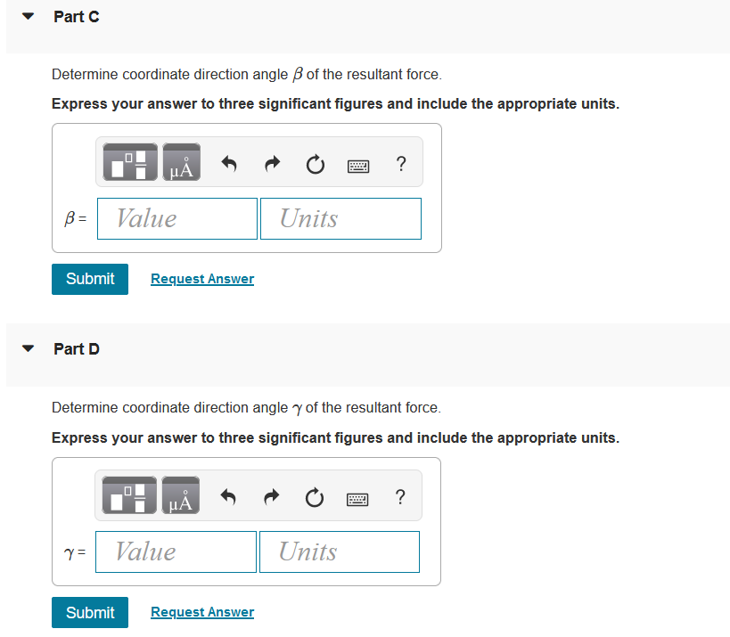 Solved Part A If the coordinate direction angles for F3 = | Chegg.com