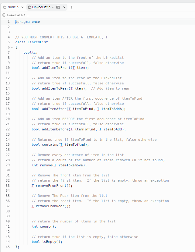 Solved C++ ** Implementing A Linked List ** ** Building | Chegg.com