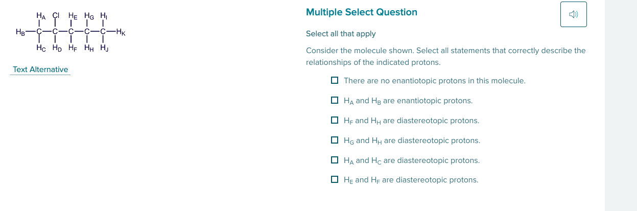 Solved Select all that apply Consider the molecule shown. | Chegg.com