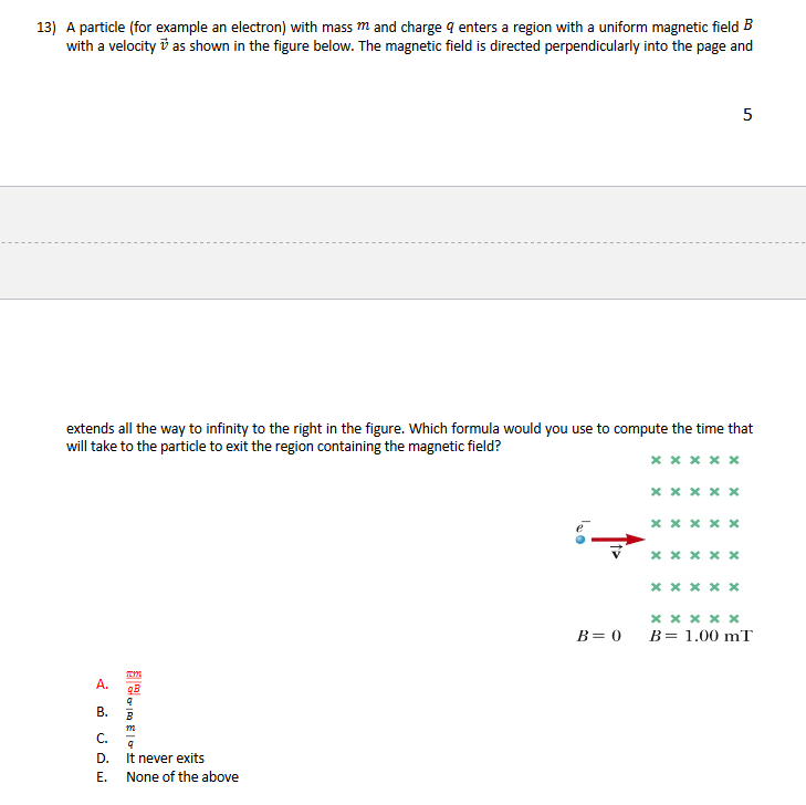 Solved 13) A particle (for example an electron) with mass m | Chegg.com