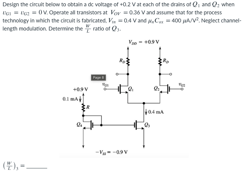 Solved Design the circuit below to obtain a de voltage of | Chegg.com
