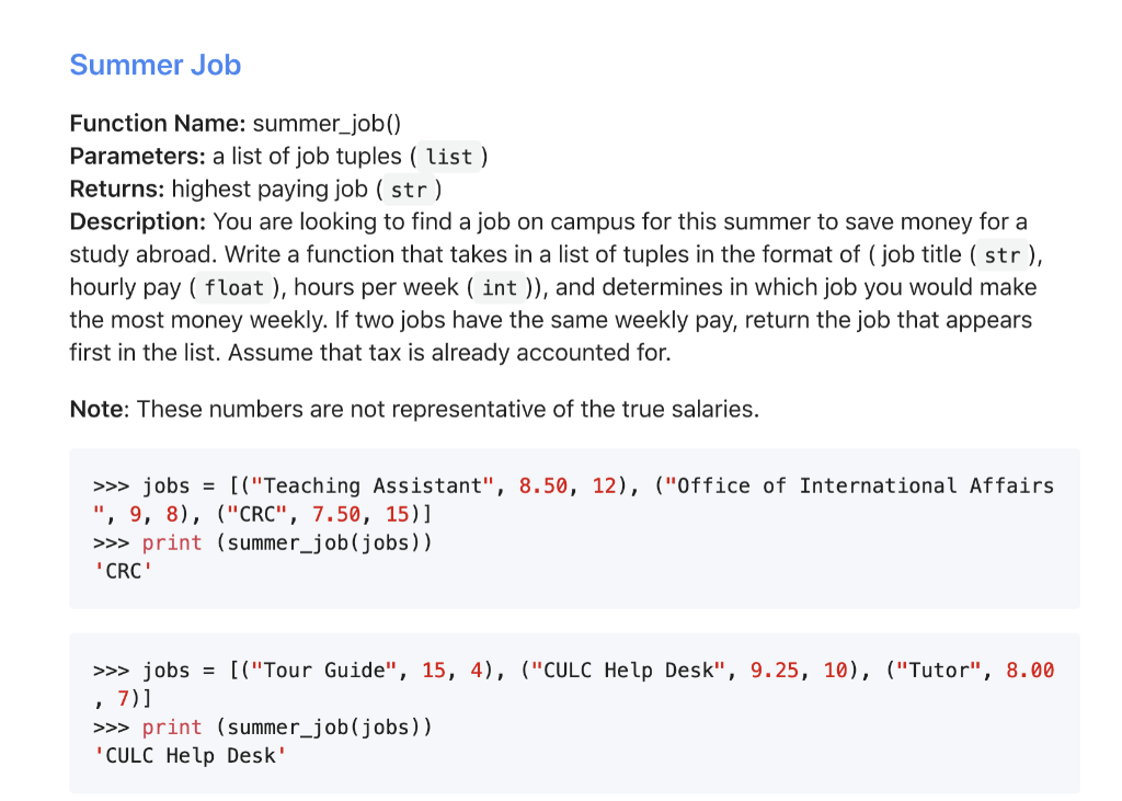 Solved This is a coding problem in my beginner python class. | Chegg.com