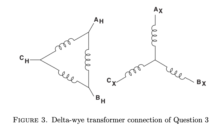 Solved A delta-wye connected transformer is shown in | Chegg.com