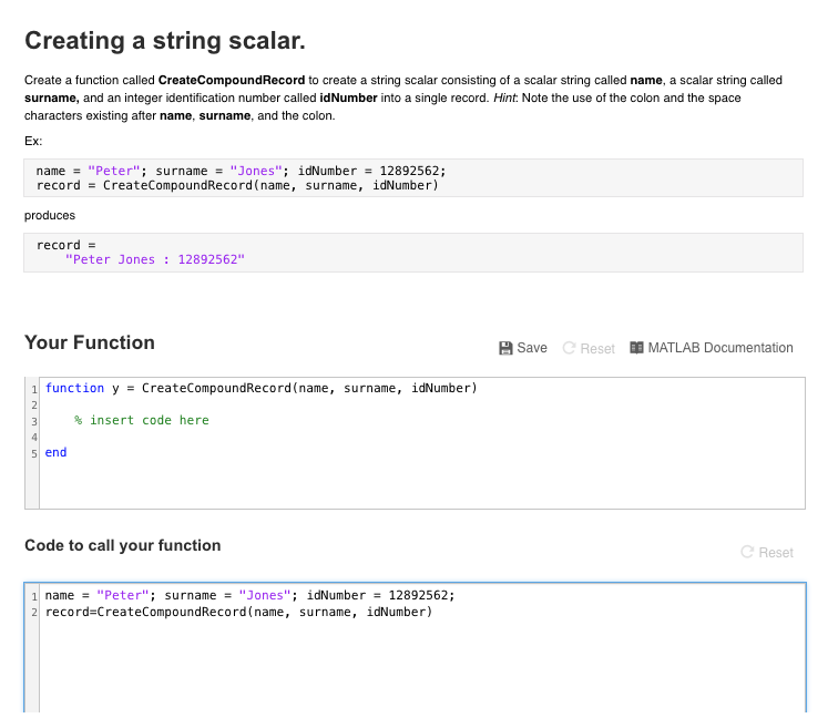 Solved Creating A String Scalar Create A Function Called | Chegg.com