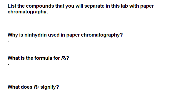 Solved List the compounds that you will separate in this lab | Chegg.com