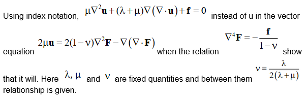 Solved Using index notation, μ∇2u+(λ+μ)∇(∇⋅u)+f=0 instead of | Chegg.com