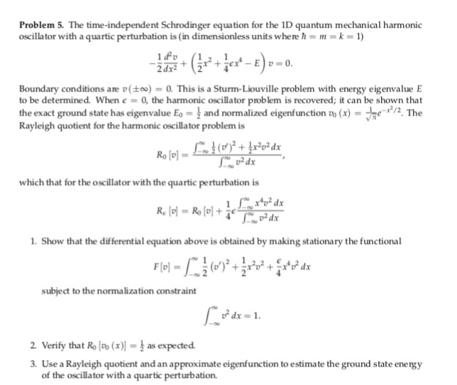 Solved Problem 5、The timeindependent Schrodinger equation