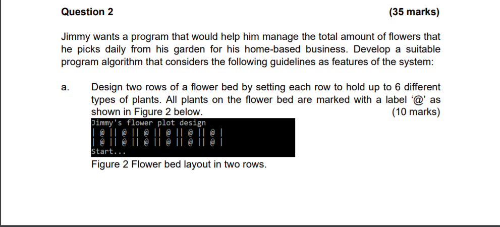 Question 2 35 Marks Jimmy Wants A Program That Chegg Com