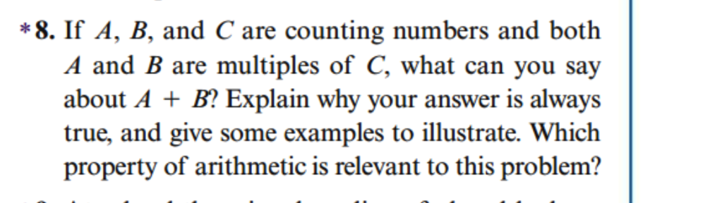 Solved *8. If A, B, And C Are Counting Numbers And Both A | Chegg.com