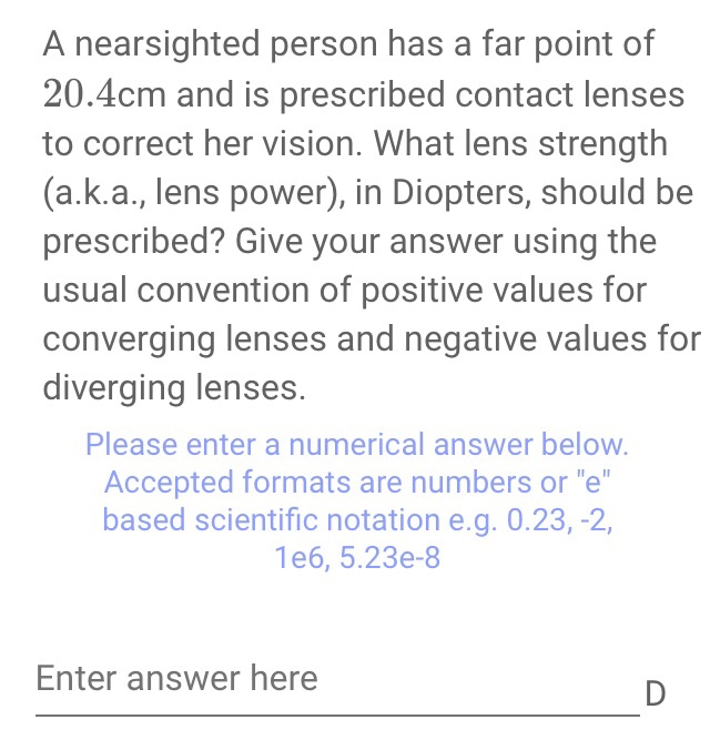 solved-a-nearsighted-person-has-a-far-point-of-20-4cm-and-is-chegg