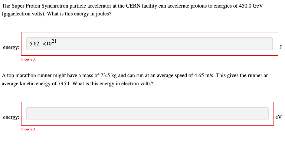 Solved The Super Proton Synchrotron particle accelerator at | Chegg.com
