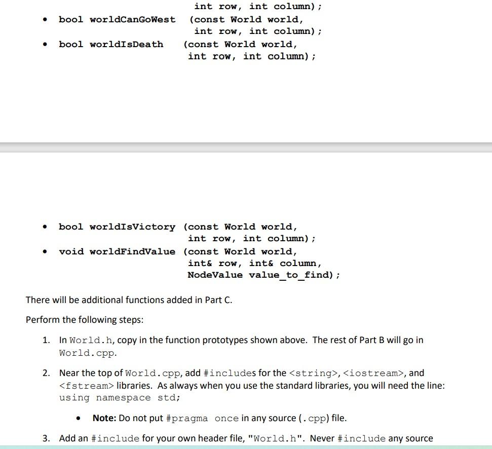 Solved Part B: The World Data (35% test program] In Part B, | Chegg.com