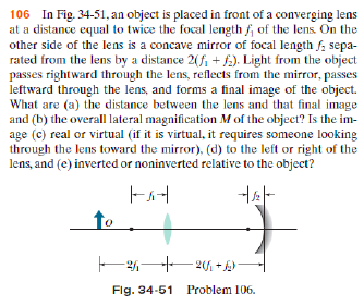 Solved 106 In Fig. 34-51, an object is placed in front of a | Chegg.com