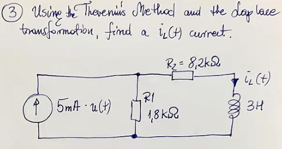 Solved (3) Using the Therenin' Mrethod and the daplace | Chegg.com