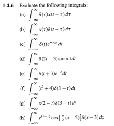 Solved Evaluate the following integrals: (a) | Chegg.com