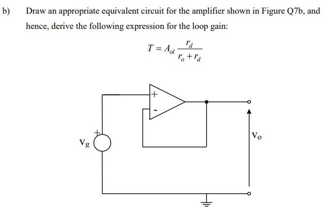 Solved b) Draw an appropriate equivalent circuit for the | Chegg.com