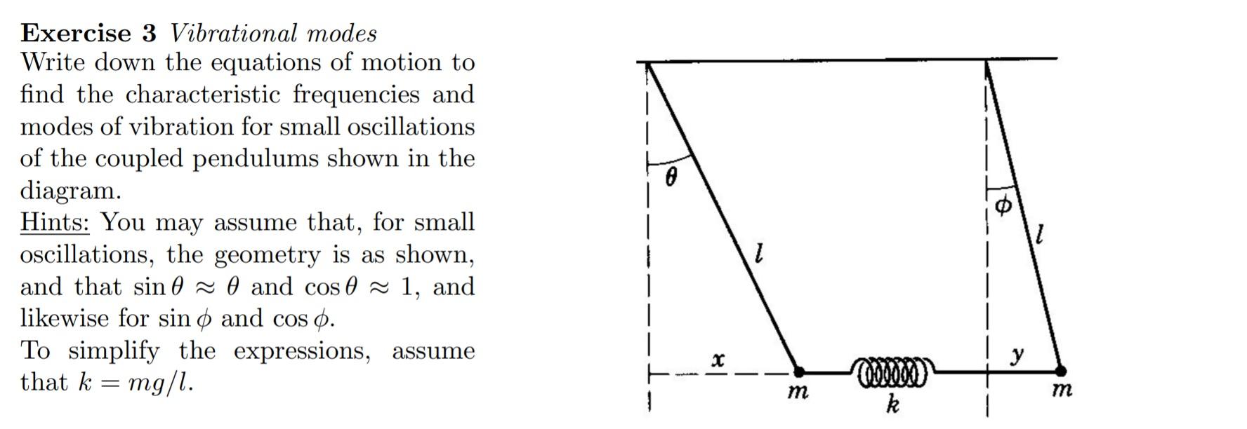 Solved 0 Exercise 3 Vibrational modes Write down the | Chegg.com