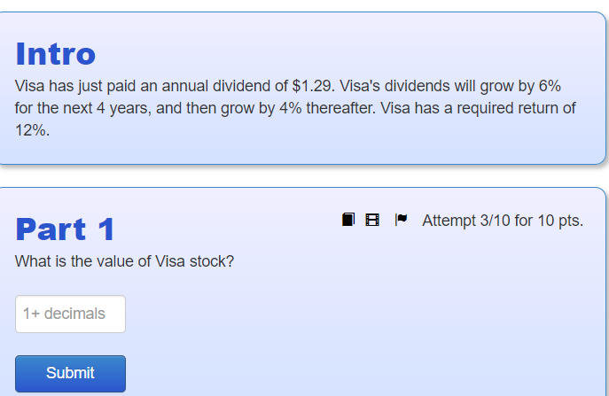 when does visa pay dividends