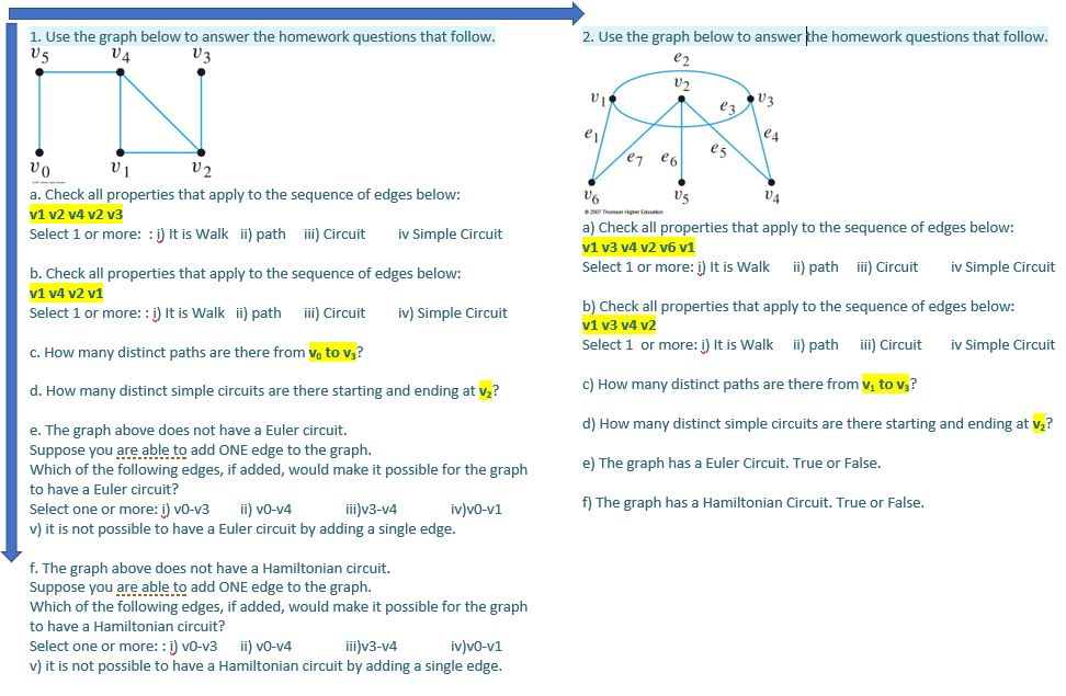 1. Use the graph below to answer the homework | Chegg.com