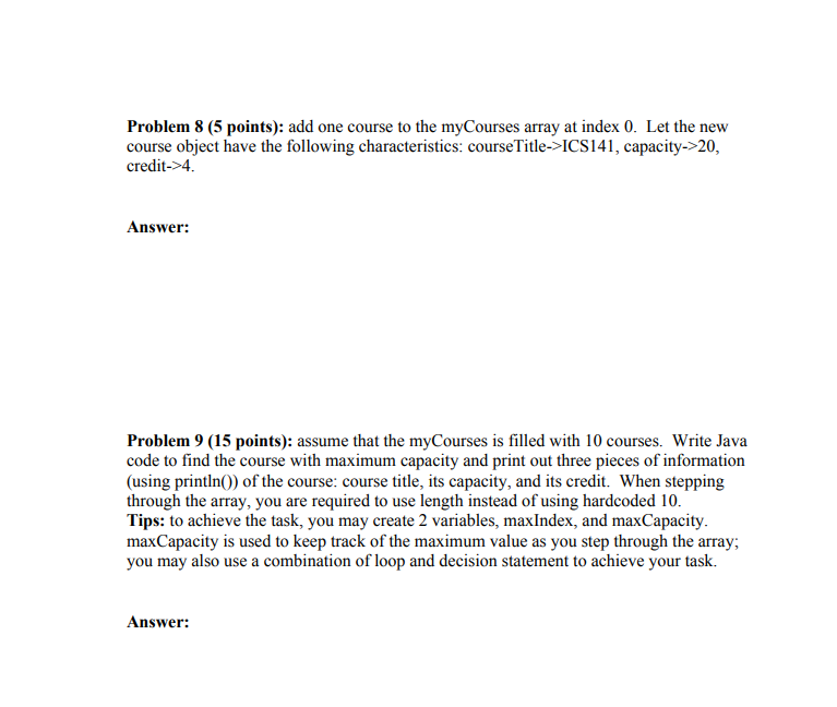 Solved Problem 6 (12 points): Based on the following | Chegg.com