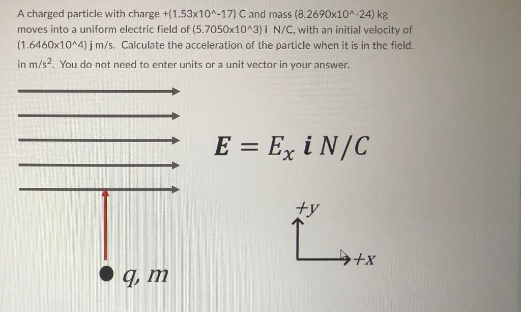 Solved A charged particle with charge +(1.53x10^-17) C and | Chegg.com