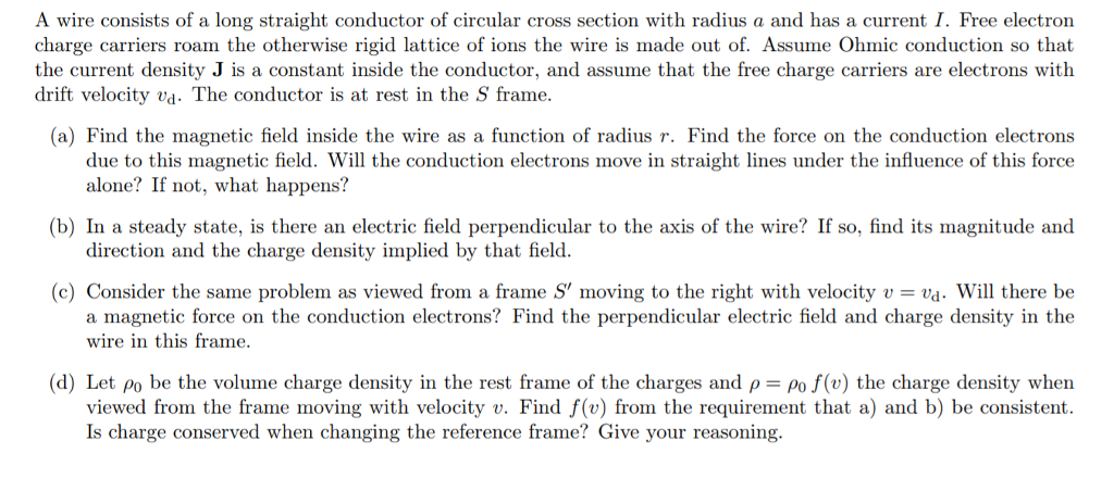 Solved A wire consists of a long straight conductor of | Chegg.com