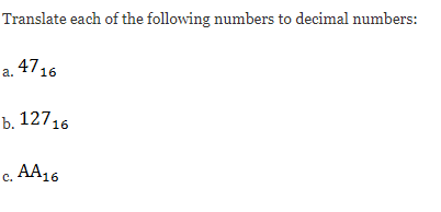 Solved Translate each of the following numbers to decimal | Chegg.com