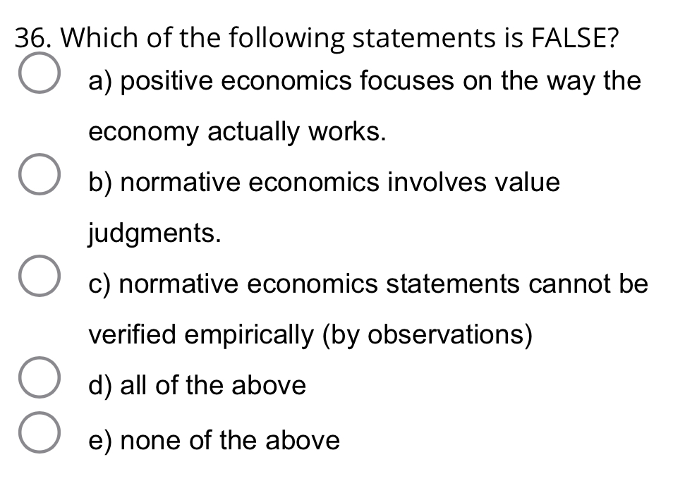 Solved Which of the following statements is FALSE?a) | Chegg.com