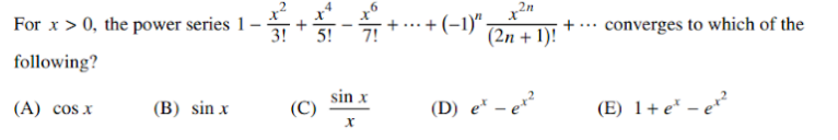 Solved For x>0, the power series | Chegg.com