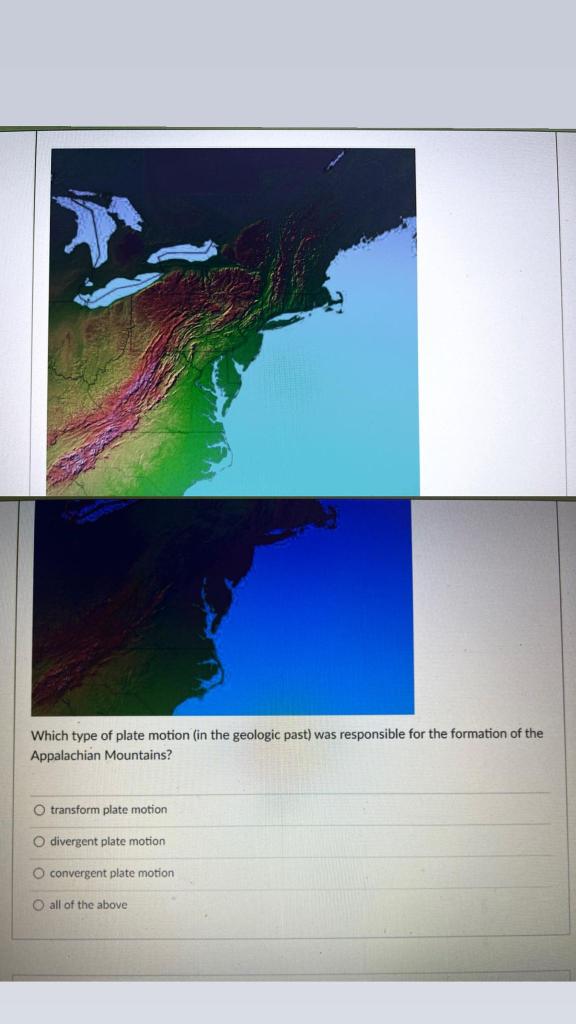 Solved Which type of plate motion (in the geologic past) was | Chegg.com