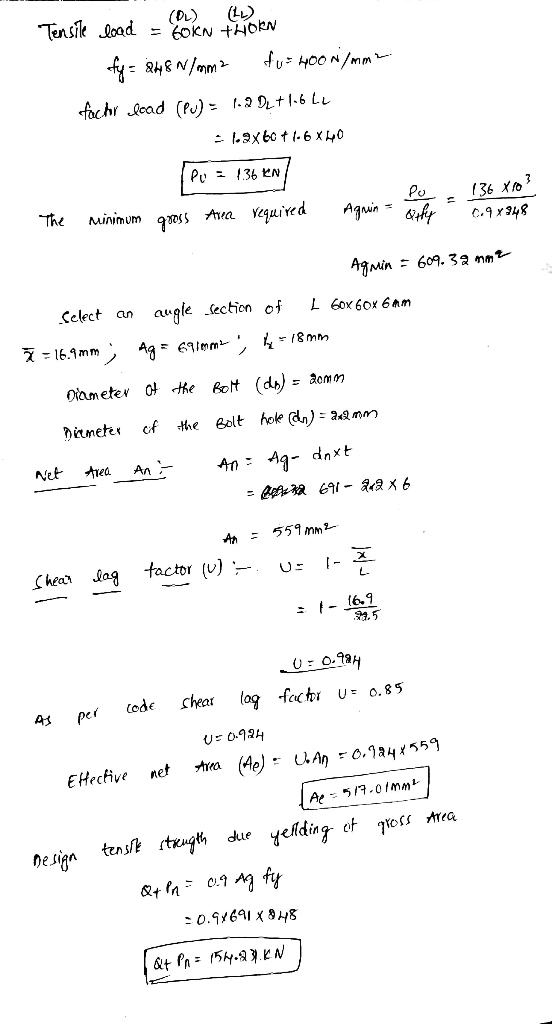 Solved For the section selected in P101, design the edge | Chegg.com