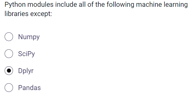 Solved Python modules include all of the following machine | Chegg.com