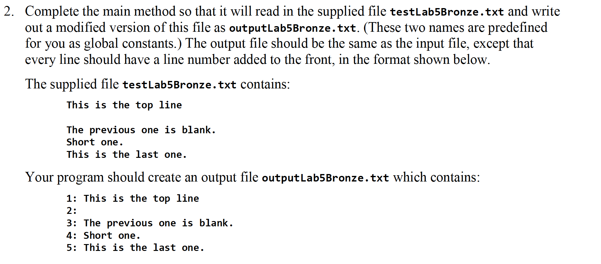 Solved import java.io.*; //Required for most I/O | Chegg.com