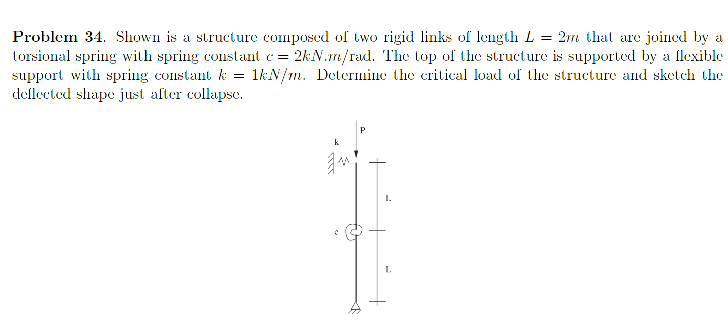 Solved Problem 34. Shown is a structure composed of two | Chegg.com