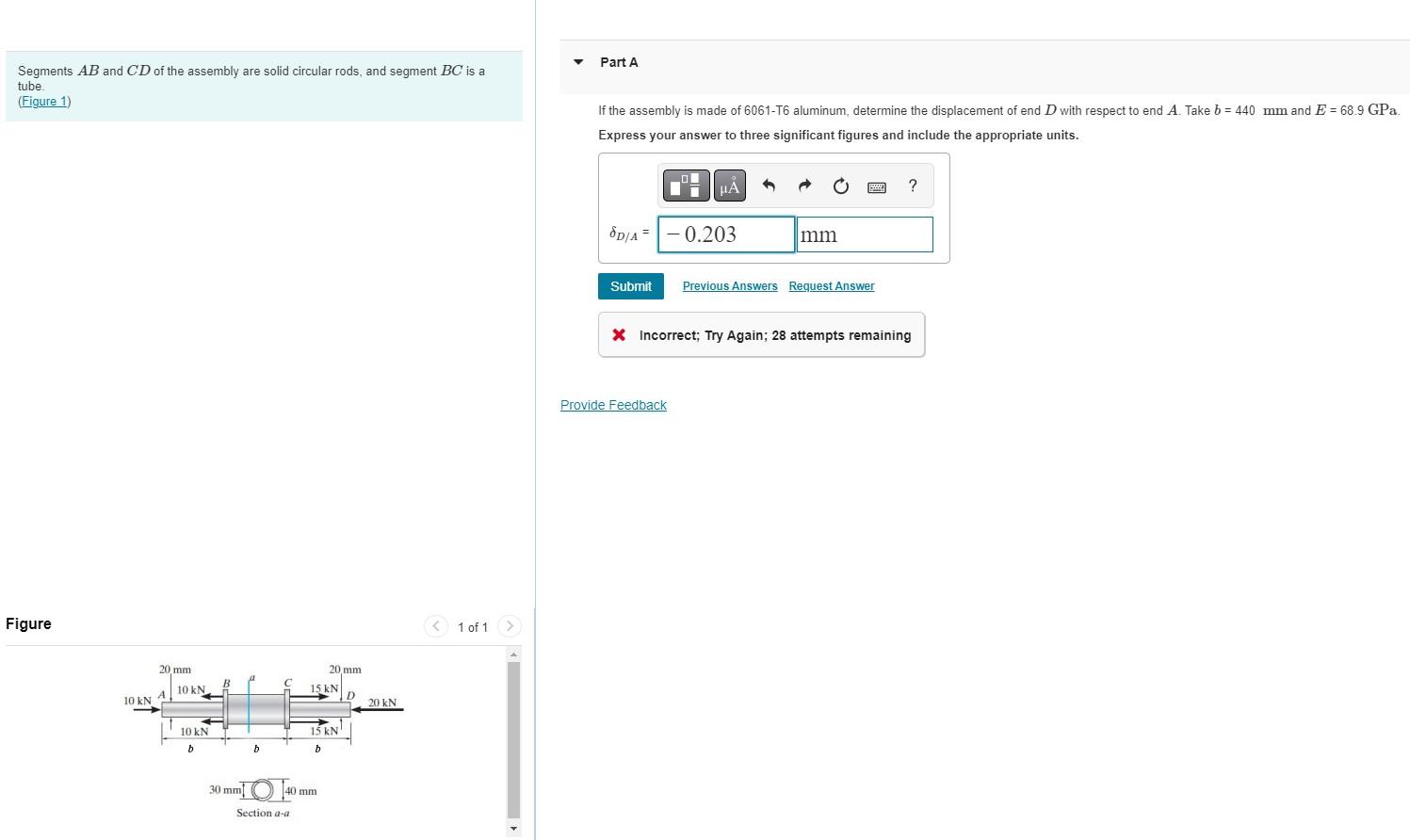 Solved Segments AB And CD Of The Assembly Are Solid Circular | Chegg.com