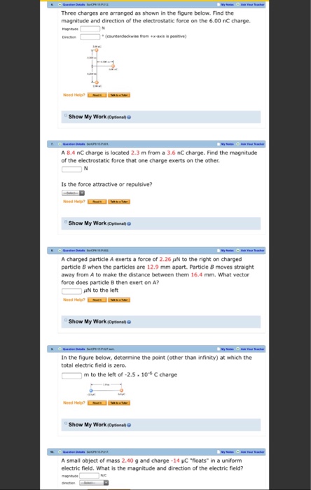 Solved Three Charges Are Arranged As Shown In The Figure | Chegg.com