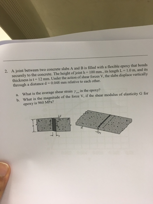 Solved A Joint Between Two Concrete Slabs A And B Is Filled | Chegg.com