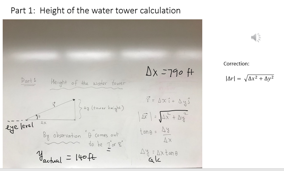 Solved Part 1 Height of the Water Tower Scale Map of the